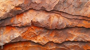 Detailed Texture of Red Iron Ore Background. Concept Mineral Backgrounds, Red Iron Ore, Textured Surfaces, Macro Photography