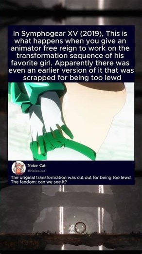 In Symphogear XV (2019), This is what happens when you give an animator free reign to work on the