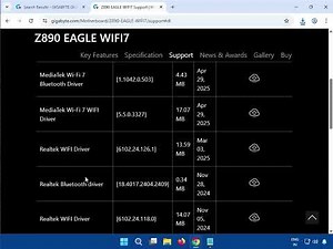 Download & Install Wi-Fi Driver for Z890 EAGLE WIFI7 (Windows 10/11)