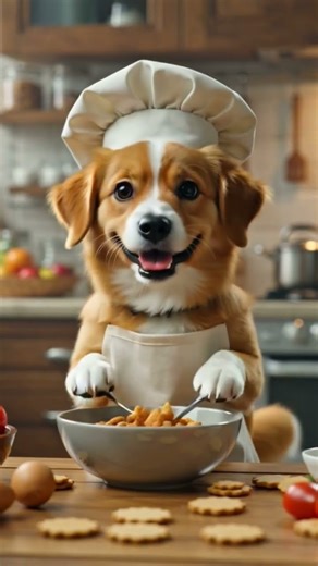 A Dog Chef Cooking Dinner?! 🐕🍳 | AI Short#Shorts#DogChef#FunnyDog#AIShort#ViralShorts