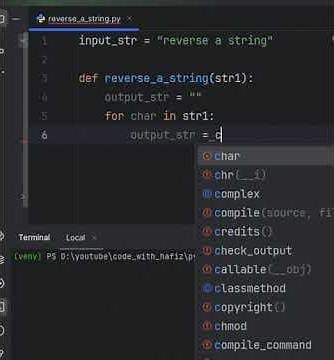 Reverse String in Python | No Built-in Trick | Interview Question
