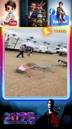 وقعة عجلة كارثية 😂 طارت في الجو ومش هتبطل ضحك 2026 | Epic Bicycle Fail!