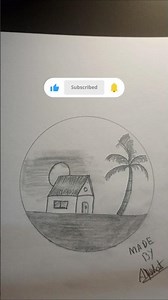 Easy and Beautiful✨ sunset scenery using only pencil #viral #art #pencildrawing