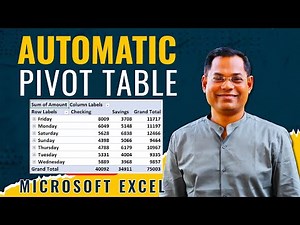 Automatic Pivot table in Microsoft Excel