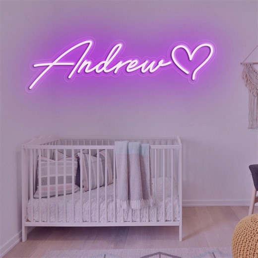 Nursery Neon Name Sign | Custom Baby Name Light | LED Name Sign for Nursery Wall | Personalized Kids Room Decor | Light up Name Sign - Etsy