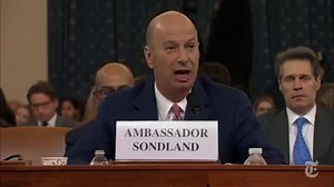 30K views · 1.1K reactions | Gordon Sondland: "We all understood that if we refused to work with Mr. Giuliani, we would lose a very important opportunity to cement relations between the United States and Ukraine. So we followed the president's orders." Follow along for live updates from today's hearings: https://nyti.ms/35ovru5 | The New York Times | Facebook