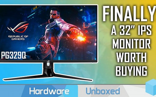 【Hardware Unboxed】华硕 ROG玩家国度 PG329Q 评测, 超快的32寸2K游戏显示器 （自动翻译）