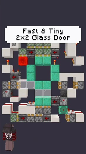 Seamless Glass Door Design in Minecraft Builds