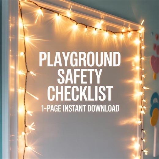 Playground Safety Checklist for Kids | Outdoor Play Safety Plan | Child Safety Rules Printable | Kids Playground Guide