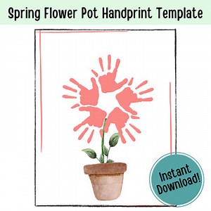 Spring Flower Pot Handprint: DIY Preschool Craft & Teacher Spring Activities