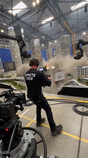 Miniature Los Angeles Collapses on a Soundstage | AI Practical VFX BTS