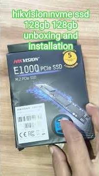 128GB NVMe M.2 SSD ✅Hikvision NVMe SSD 128GB⚡128GB NVMe M.2 SSD unboxing and installation #nvme_ssd