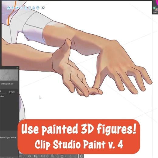 Use Painted 3D Models to Quickly Add HANDS in Clip Studio Paint #clipstudiopaint #tips