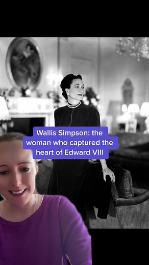 Learn about Wallis Simpson, the woman who captured the heart of Edward VIII! #historywithamy #womenshistorytiktok #historytok #learnontiktok #wallissimpson #duchessofwindsor #edwardviii #abdicationcrisis #royalfamily #queenelizabeth