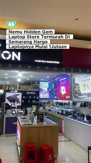 Hideen Gen toko laptop termurah di semarang laptop mulai 1 Jutaan 😍 ASLII NGGA TIPU TIPU YA GUYS🤙🏻 Langsung aja datang ke store, atau kalian mau kirim kirim bisa banget #laptopsemarang #laptopsecondmurah #kartikajavacomputer #laptopsecond #laptopbergaransi
