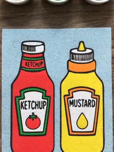 Amazing Sand Painting with Ketchup