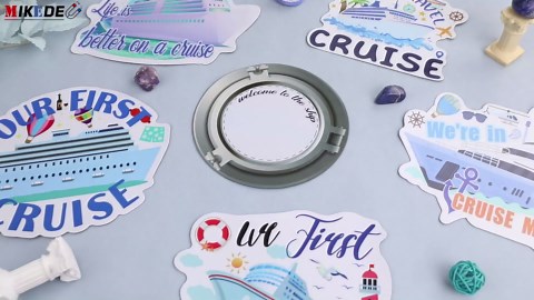 MIKEDE Cruise Door Magnets, Large Cruise Door Decorations Magnetic Family Essentials, Waterproof Ship Must Haves Anchor Car Decorations Garage Refrigerator Magnets for Cabin- 6 PCS