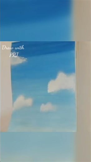 Beautiful skyscape painting| easy sky scenery drawing with acrylic /poster color