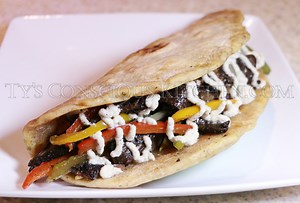 Alkaline Electric Mushroom Cheese Steak - Ty's Conscious Kitchen