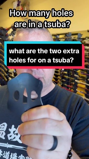 how many holes (ana) are in a tsuba for a #katana #Japanese #sword ? #SwordTok