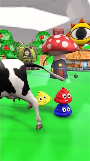 Cartoon animation about a funny cow 🐄🍉#animals#cartoon
