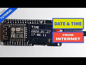 ESP8266 OLED - Get Time and Date From Internet - Visuino Tutorial