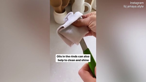 Instagrammer shows why lemon is the secret to clean your rusty knives!