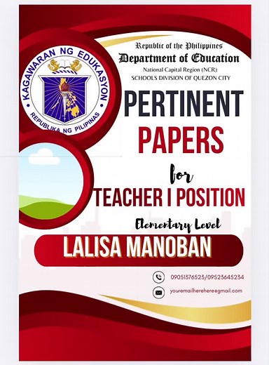 Red Pertinent Paper Layout Design for DepEd Ranking