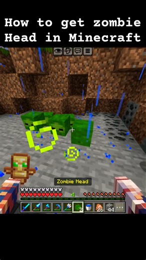 How I Collected a Zombie Head in Minecraft! #shorts #minecraft