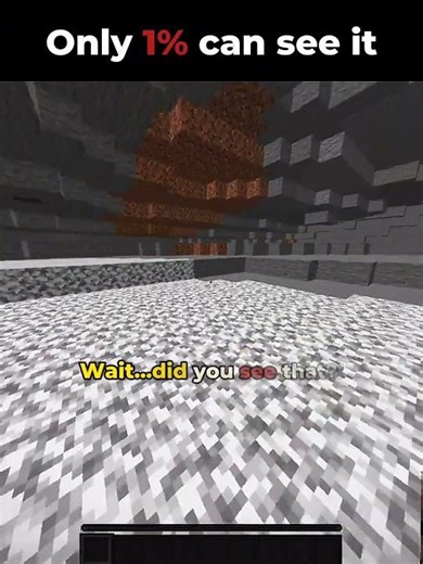 Only 1% can see it #minecraft