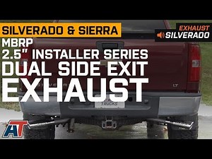 2007-2013 Silverado & Sierra MBRP 2.5" Installer Dual Side Exit 5.3L Exhaust Sound Clip & Install