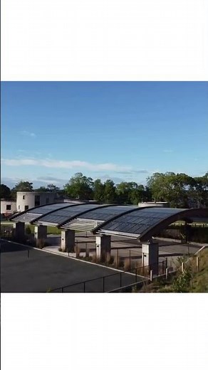 Curved, Architectural Solar Canopy by Lumos Solar
