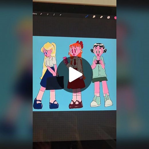 Thai Version of PPG in Traditional Thai Costumes | Procreate Art Tutorial