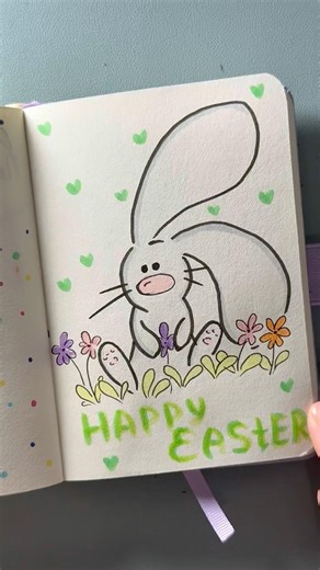 Happy Easter 🐰🌸 | Easy Cute Bunny Drawing