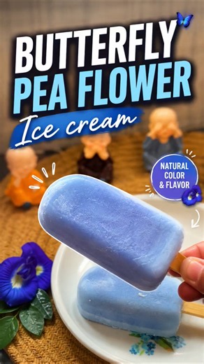 💙 Butterfly Pea Flower Ice Cream 🍦 | Natural Blue Ice Cream Recipe #viral #shortsfeed #foryou