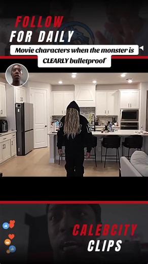 Movie characters when the monster is CLEARLY bulletproof #calebcity #funny #skits #calebcityclip #viralvideos how to defeat a monster