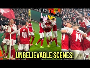 Arsenal CRAZY Celebrations & BEST Moments vs Atletico Madrid 🔥