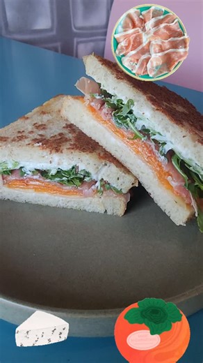 Libelula on Instagram: "Persimmon Bleu Grilled Cheese w/Proscuitto Local Persimmon with mascarpone cheese, provalone, California cave aged blue cheese, arugula balsamic glaze on Parmesan crusted sourdough. 🏅Voted Best Downtown Restaurant four years running!🥳 ☎️559-570-8180 for your To-Go orders! 1154 Broadway Plaza Fresno 93705 Downtown Fresno Open Tuesday - Sunday 🍅🍆🍑🍋🍓🌽🥕🥦 Just getting started🍽️ Local food Farm to table New American Cuisine https://linktr.ee/LibelulaFresno #persimmon