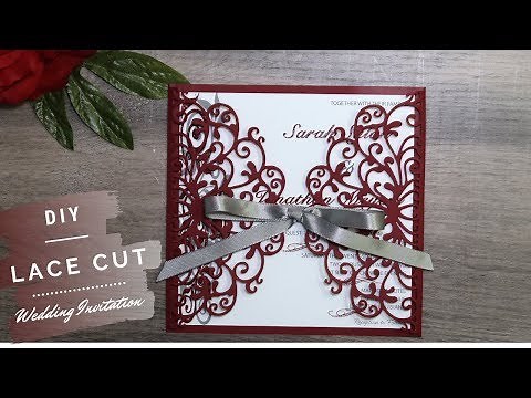 DIY LACE CUT WEDDING INVITATION