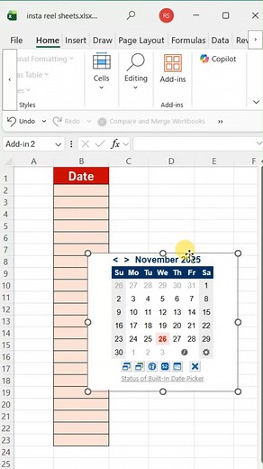 🗓️ Mini Calendar Add-in in Excel | Fast & Clean Date Entry #ExcelHacks #ExcelProductivity #ExcelShortcuts #DateEntry #ExcelForWork #OfficeSkills #ExceltipsAndTricks #ExcelVideo | KASH