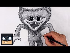 How To Draw Huggy Wuggy | Poppy Playtime Sketch Tutorial - Videos For Kids