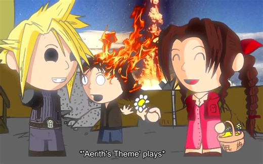 【FF7搞笑动画】最终幻想7的故事（英文字幕）