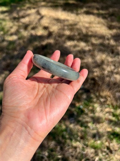 Rare Genuine Pebble Seed Ziliao 籽料 Nephrite Jade 56mm Bangle Bracelet W/skin B24 1 - Etsy