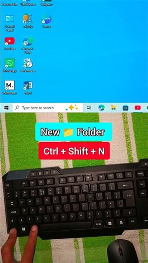 Computer 💻 Shortcut key for Create New Folder 📁 #keyboard #shortcutkeys #shorts