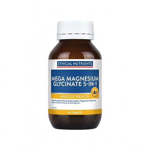 Ethical Nutrients Mega Magnesium Glycinate 5-in-1 60 Tablets