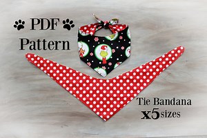 PDF Pattern/tutorial Dog Bandana -now With 5 Sizes! Instant Download - PDF - Pet Bandana Sewing Pattern - Dog Bandana - Cat Bandana - Easy - Etsy