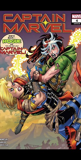Rogue Vs Captain Marvel Battle - X-Men Comics Clash