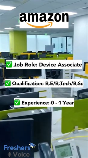 Freshersvoice Tamil | 🚀 Amazon Recruitment 2026 🚀 💻 Role: Device Associate – Digital Bookstore App 🎓 Qualification: B.E / B.Tech / BSc Great opportunity to... | Instagram