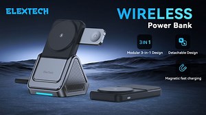 3-in-1 Modular Magnetic Wireless Charge Power Bank