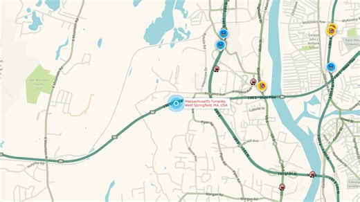 West Springfield Mass. Pike off-ramp closed for night work